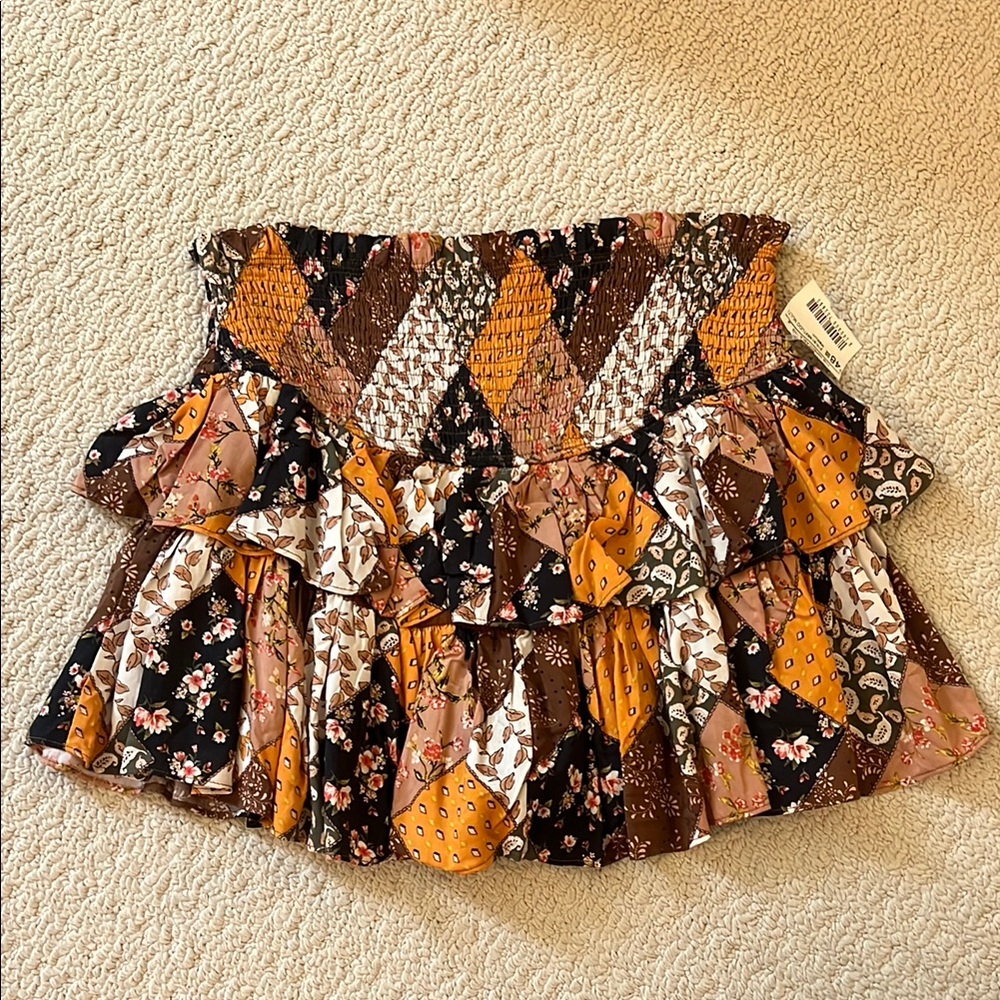 The Impeccable Pig Patchwork Ruffle Skirt